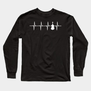 Cello Heartbeat Gift For Cellists Long Sleeve T-Shirt